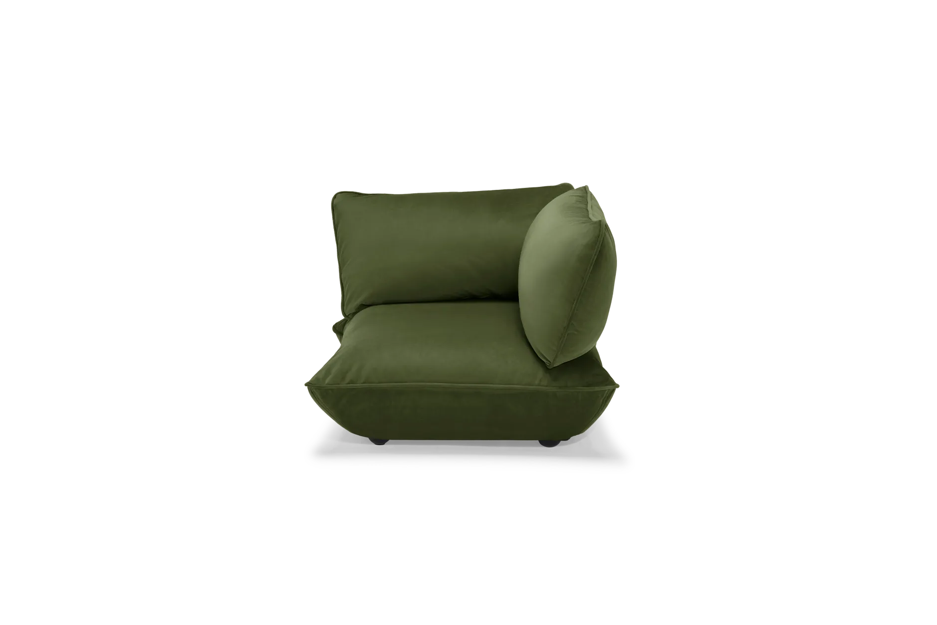 Sumo Corner Seat Velvet Corner Seat, grün, 108x108x90 cm