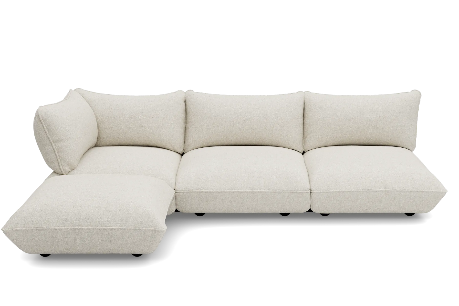 Sumo Corner Sofa Boucle Beige Modulares Indoor-Sofa, 301x108x90 cm
