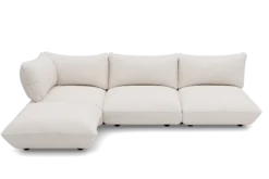 Sumo Corner Sofa Boucle Creme Modulares Indoor-Sofa, 301x108x90 cm