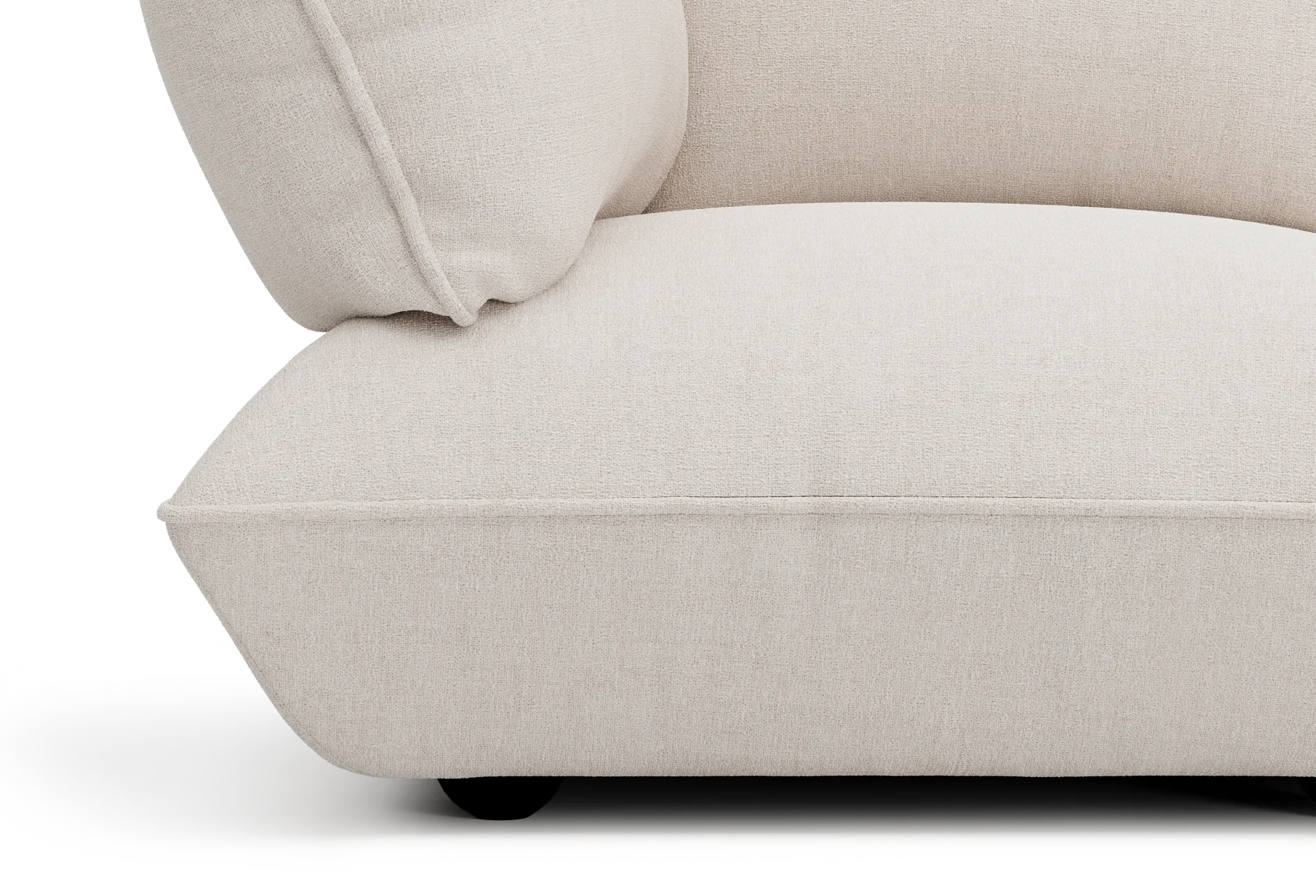 Sumo Corner Sofa Boucle Creme Modulares Indoor-Sofa, 301x108x90 cm