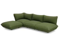 Sumo Corner Sofa Boucle Leaf Green Modulares Indoor-Sofa, 301x108x90 cm