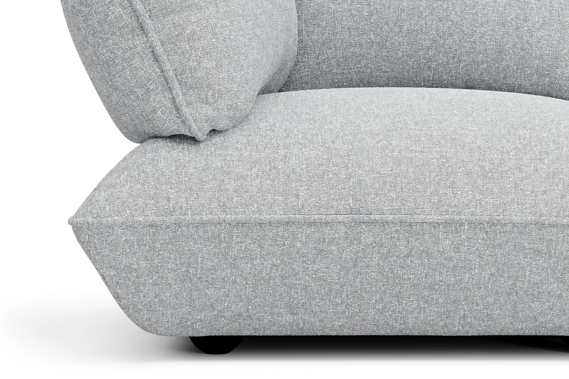 Sumo Corner Sofa Boucle Light Grey Melange Modulares Indoor-Sofa, 301x108x90 cm