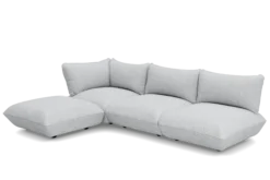 Sumo Corner Sofa Boucle Light Grey Melange Modulares Indoor-Sofa, 301x108x90 cm