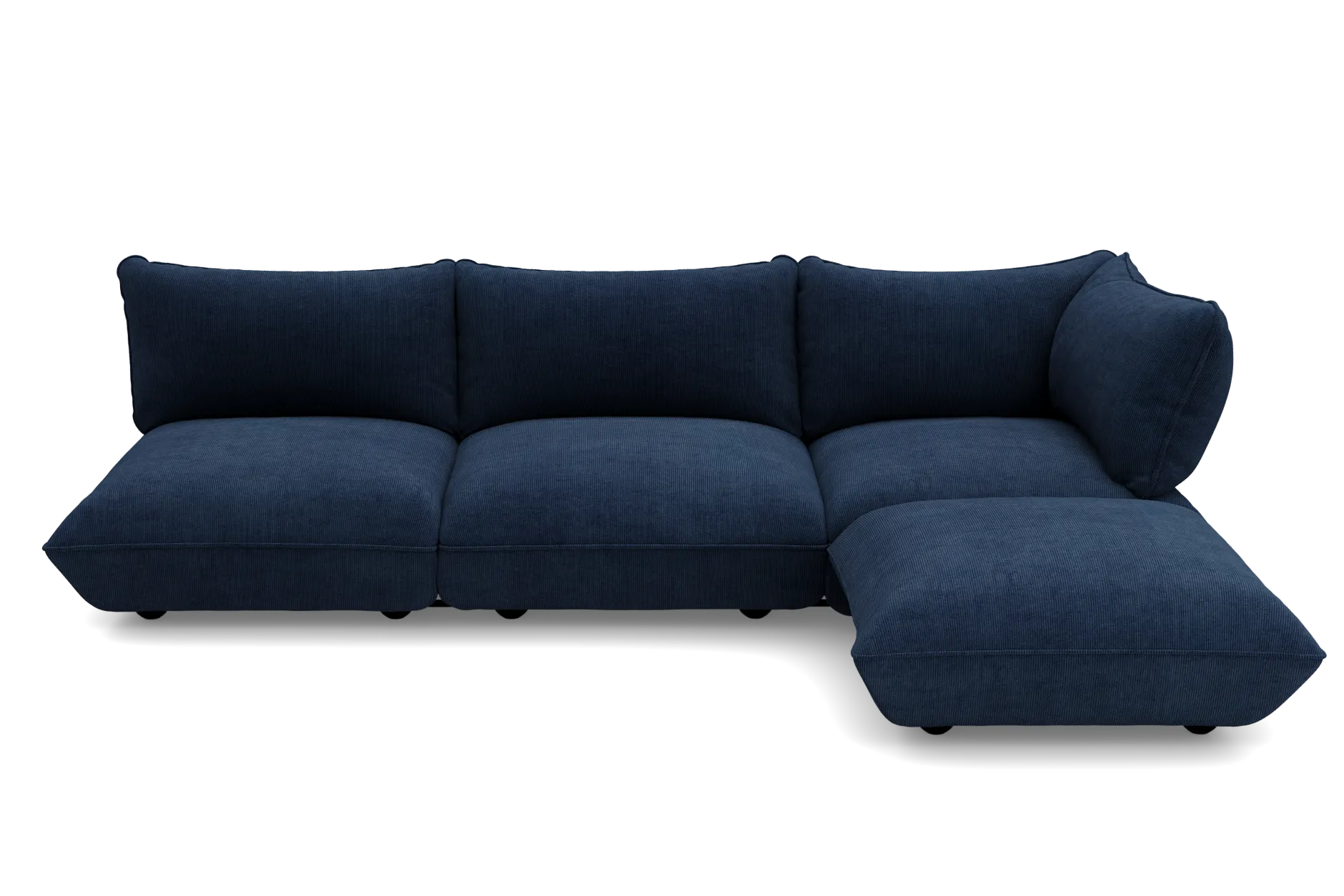 Sumo Corner Sofa Right Cord Deep Blue Modulares Indoor-Sofa, 301x108x90 cm