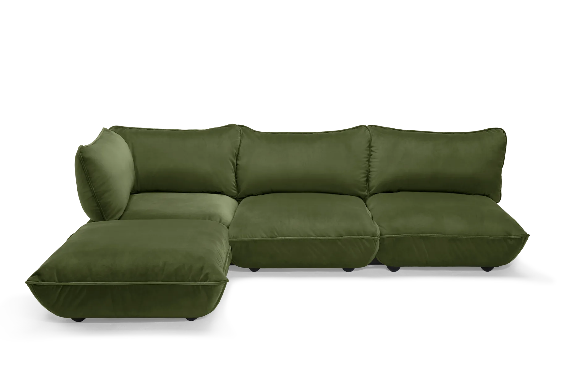 Sumo Corner Sofa Velvet Modulares Indoor-Sofa, 301x108x90 cm