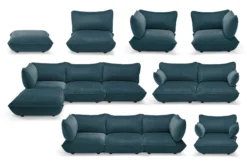 Sumo Hocker Velvet Hocker, blau, 108x108x44 cm