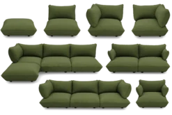 Sumo Loveseat Boucle Leaf Green Loveseat, 114x108x90 cm