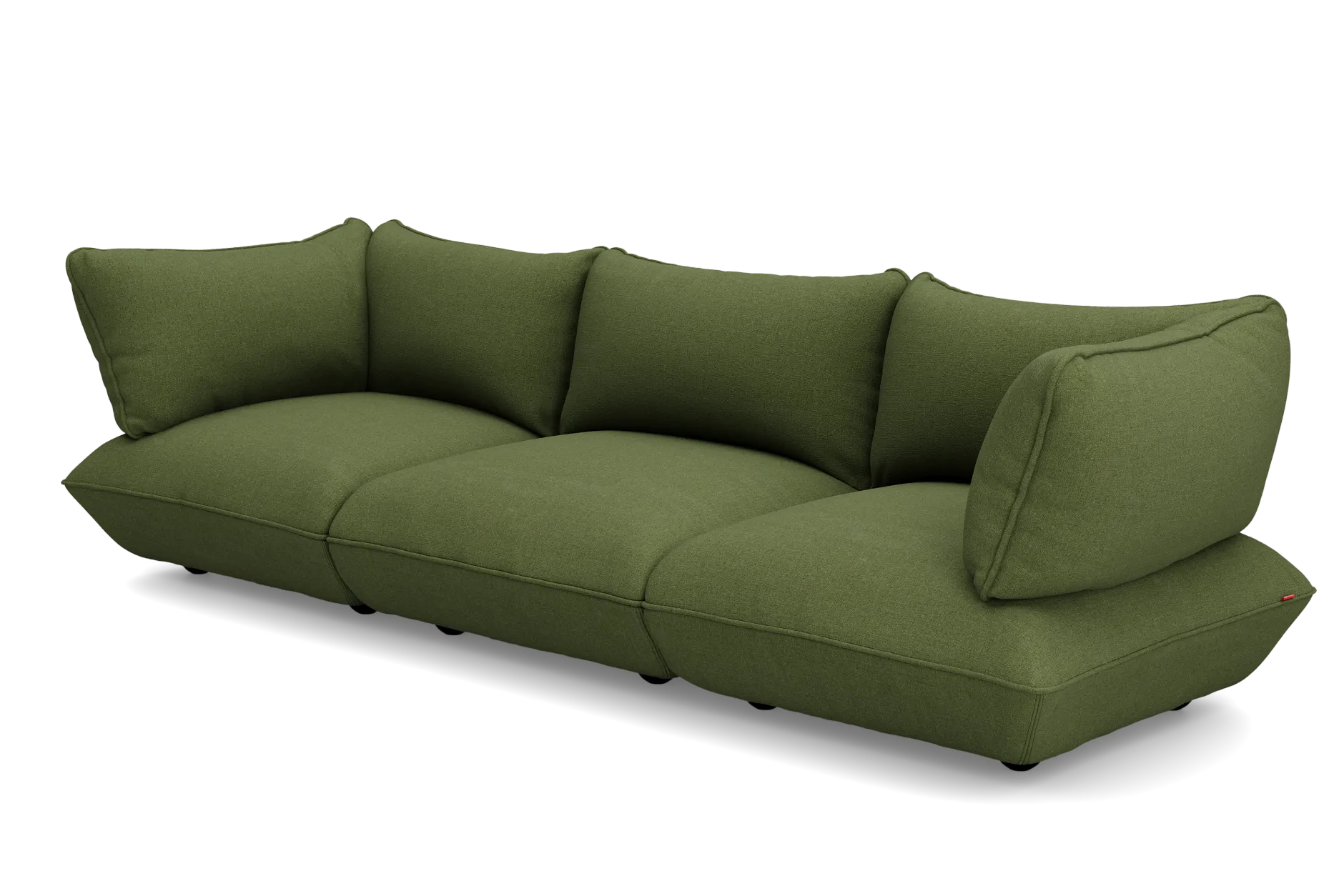 Sumo Sofa Grand Boucle Leaf Green Modulares Indoor-Sofa, 301x108x90 cm