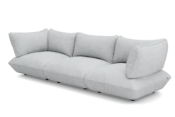 Sumo Sofa Grand Boucle Light Grey Melange Modulares Indoor-Sofa, 301x108x90 cm
