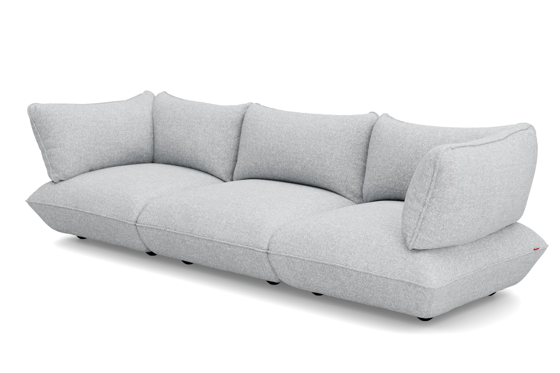 Sumo Sofa Grand Boucle Light Grey Melange Modulares Indoor-Sofa, 301x108x90 cm