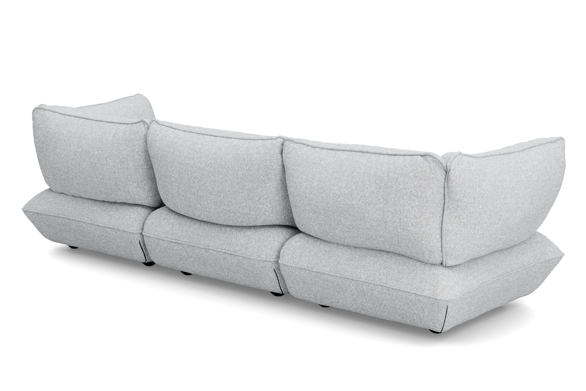 Sumo Sofa Grand Boucle Light Grey Melange Modulares Indoor-Sofa, 301x108x90 cm