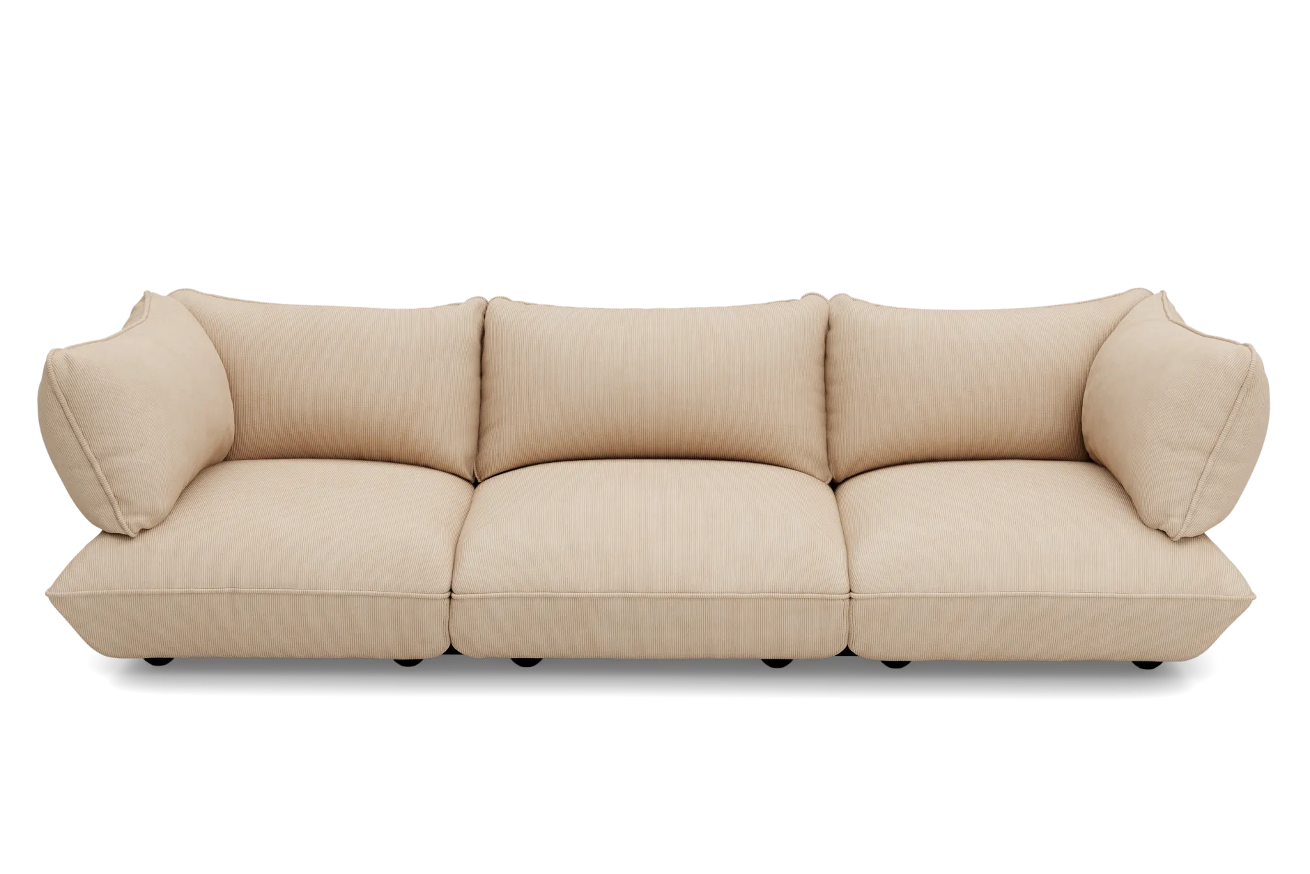 Sumo Sofa Grand Cord Beige Modulares Indoor-Sofa, 301x108x90 cm
