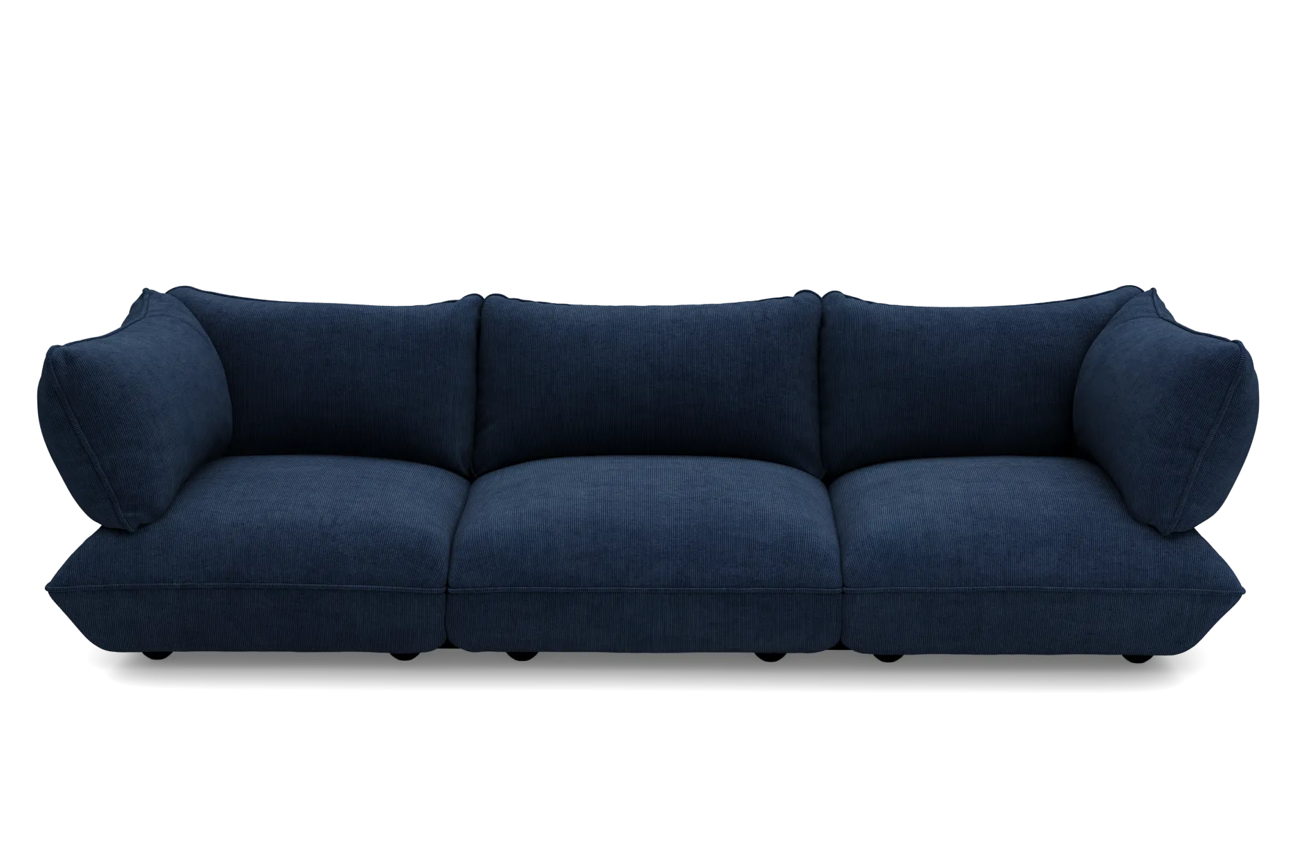 Sumo Sofa Grand Cord Deep Blue Modulares Indoor-Sofa, 301x108x90 cm