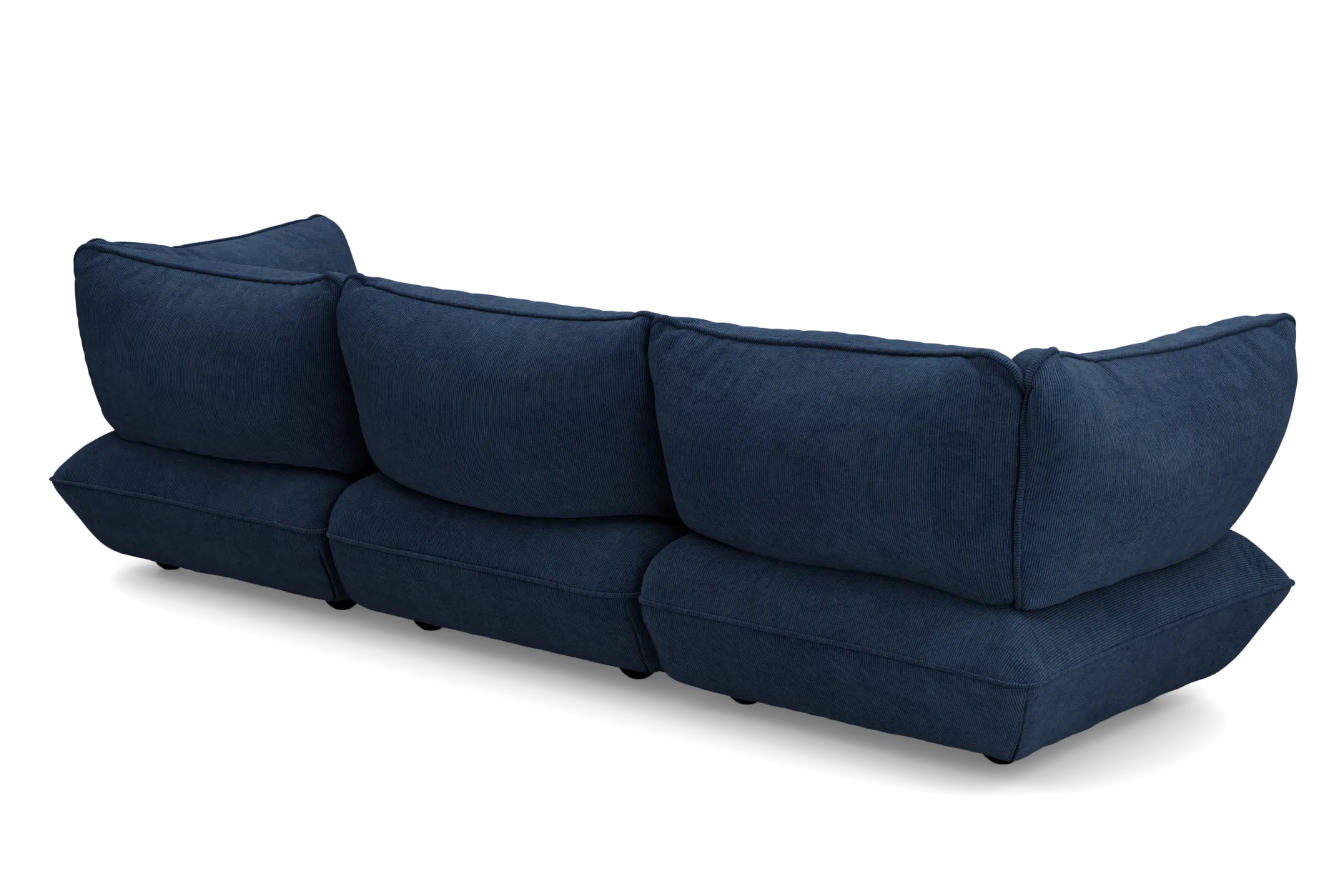 Sumo Sofa Grand Cord Deep Blue Modulares Indoor-Sofa, 301x108x90 cm