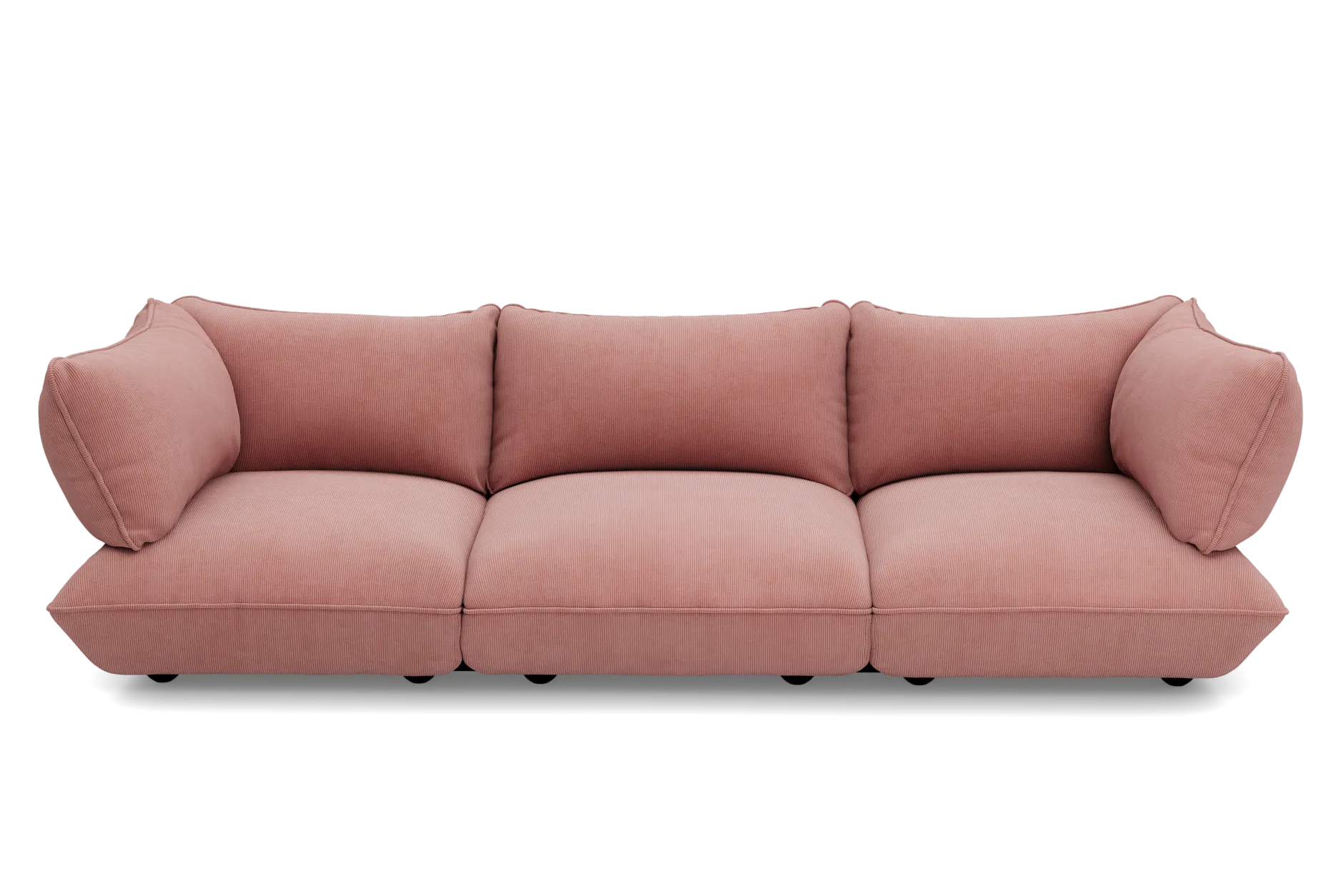 Sumo Sofa Grand Cord Soft Pink Modulares Indoor-Sofa, 301x108x90 cm