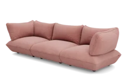 Sumo Sofa Grand Cord Soft Pink Modulares Indoor-Sofa, 301x108x90 cm