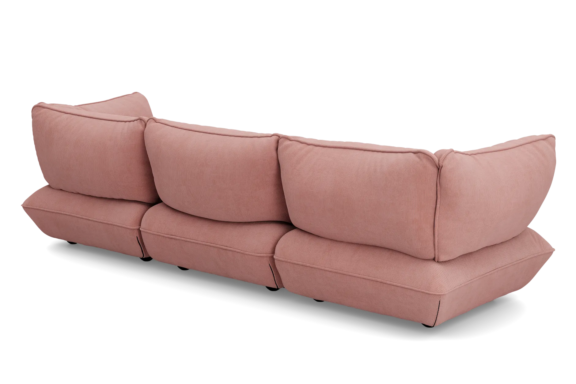 Sumo Sofa Grand Cord Soft Pink Modulares Indoor-Sofa, 301x108x90 cm