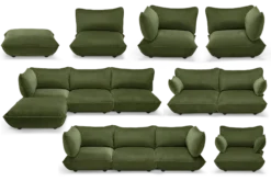 Sumo Sofa Grand Velvet Deep Green Modulares Indoor-Sofa, 301x108x90 cm