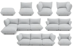 Sumo Sofa Medium Boucle Light Grey Melange Modulares Indoor-Sofa, 210.5x108x90 cm