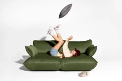Sumo Sofa Medium Velvet Deep Green Modulares Indoor-Sofa, 210.5x108x90 cm
