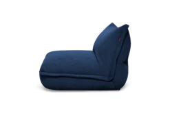 the BonBaron Slim Cord Loungesessel, blau, 102x85x75 cm