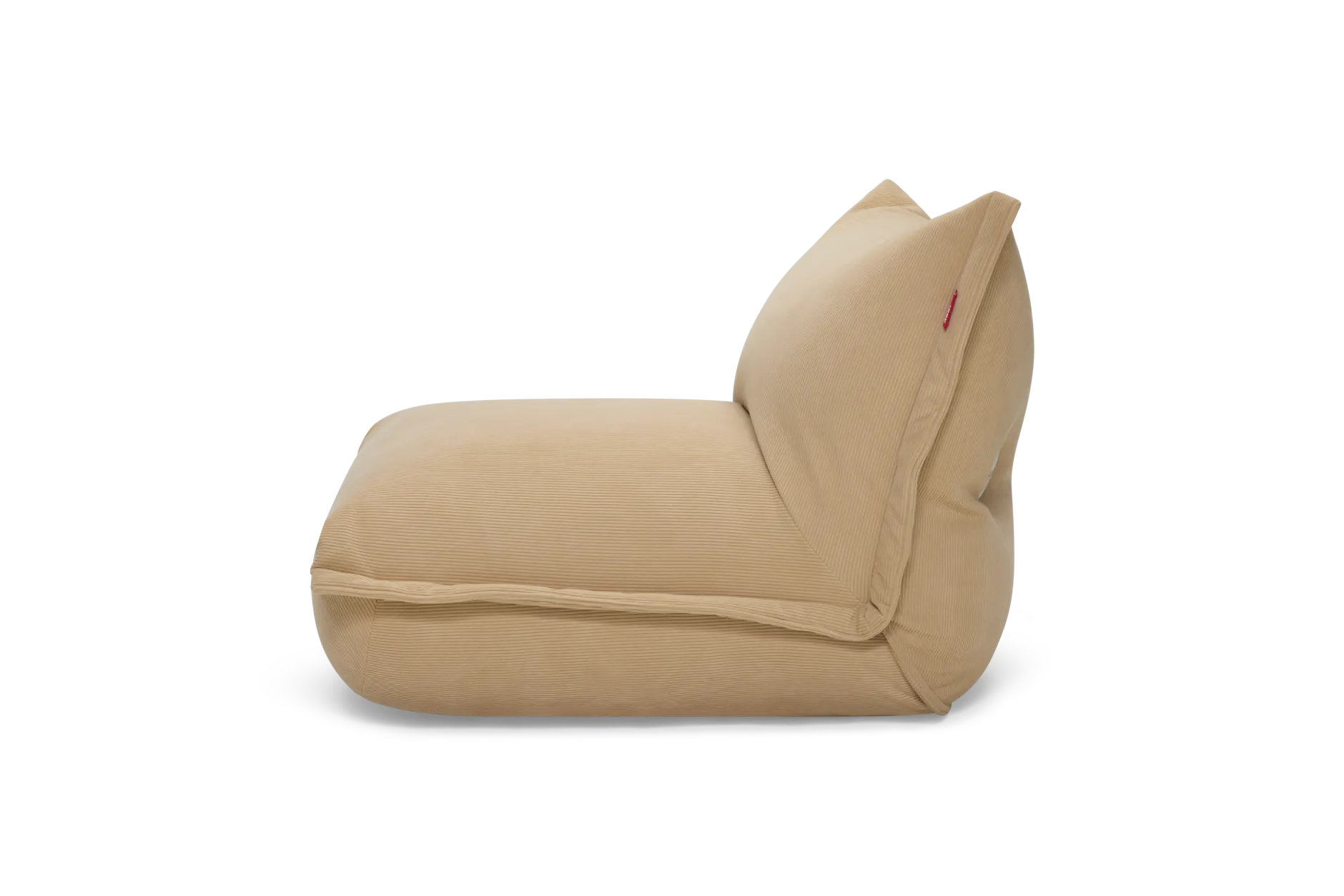 the BonBaron Slim Cord Loungesessel, beige, 102x85x75 cm