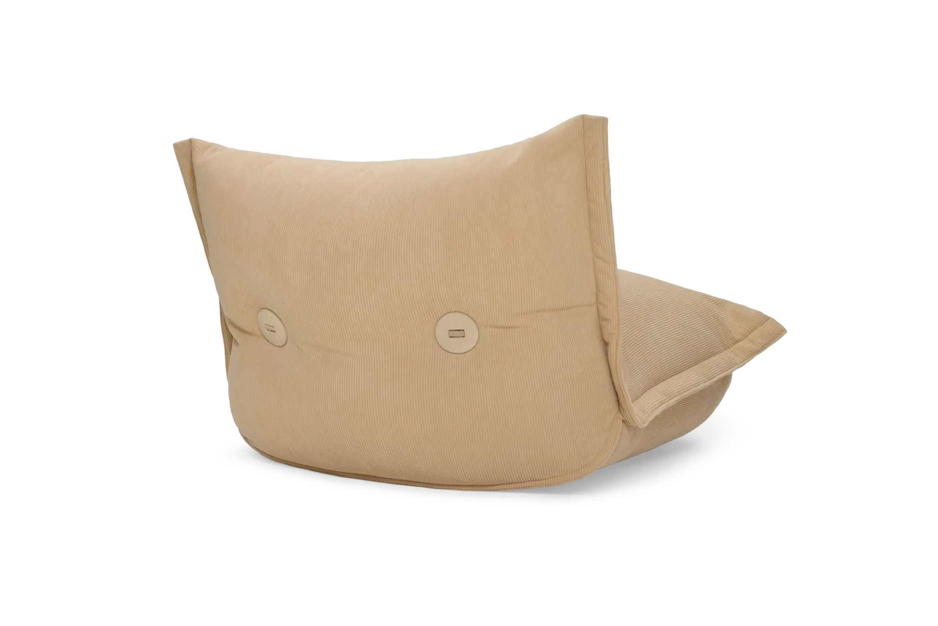 the BonBaron Slim Cord Loungesessel, beige, 102x85x75 cm