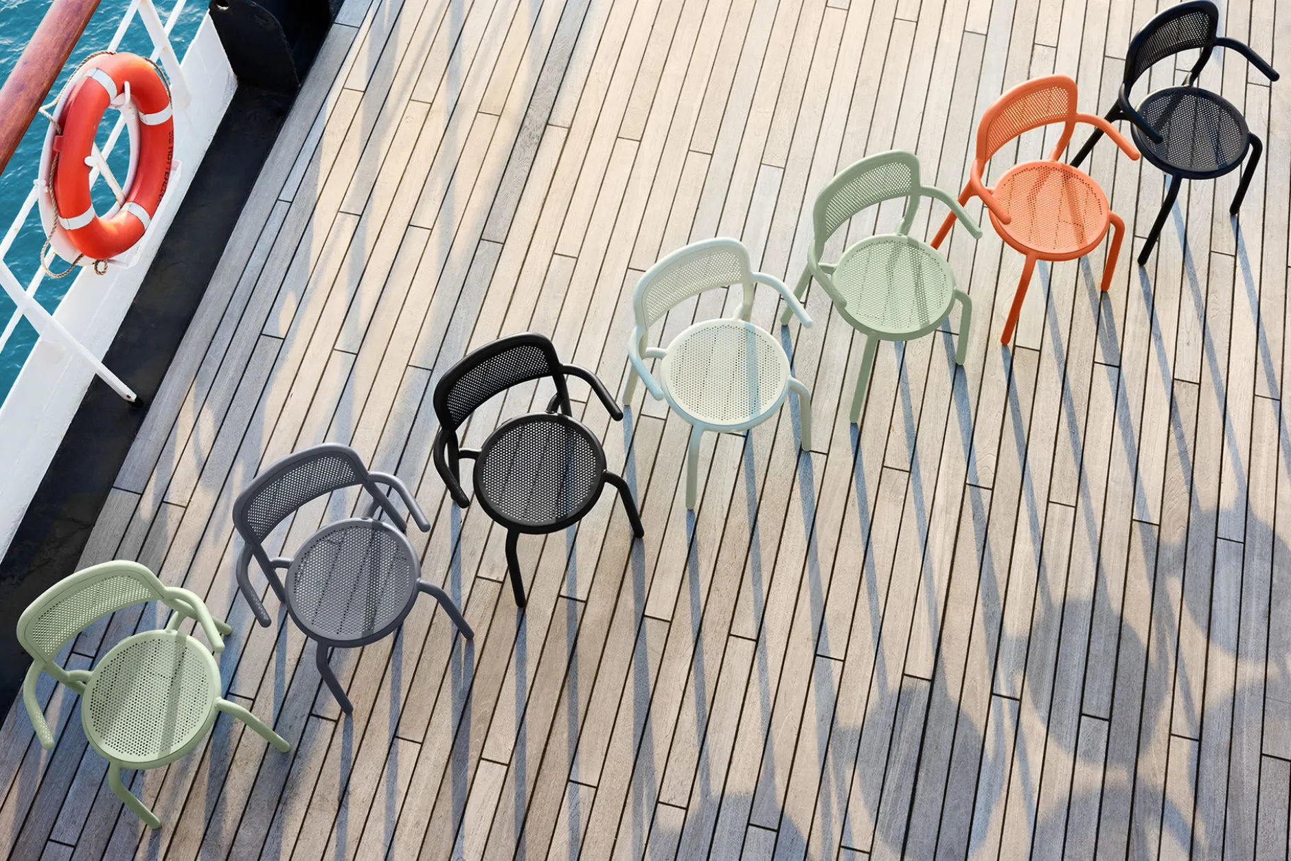 Toní Armchair Gartenstuhl mit Armlehne, grau, 59.5x54.5x80.5 cm