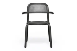 Toní Armchair Gartenstuhl mit Armlehne, schwarz, 59.5x54.5x80.5 cm