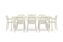 Toní Tablo Großer Gartentisch, beige, 220x99x76 cm