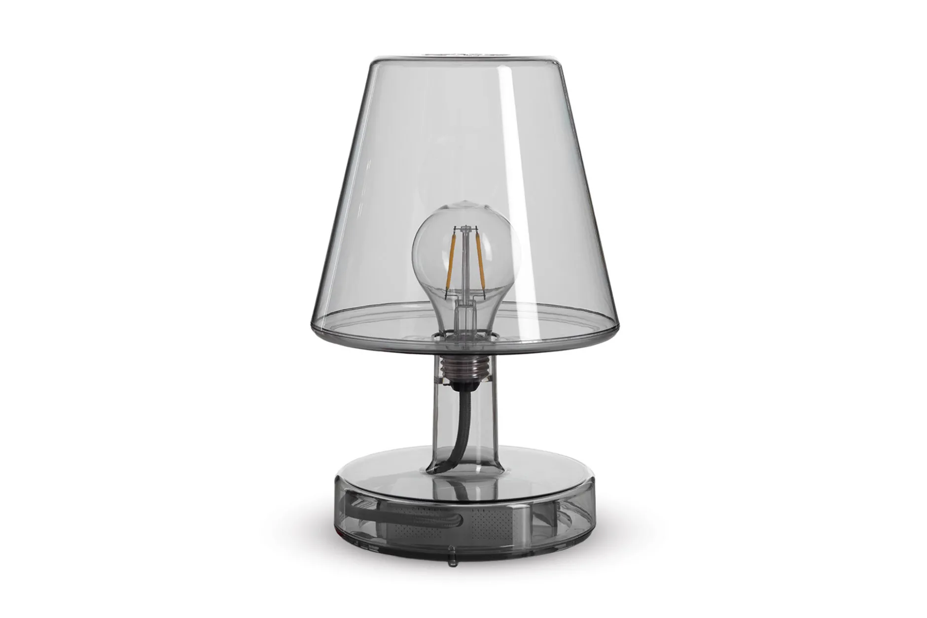 Transloetje Kabellose Tischlampe, grau, 16x16x22.5 cm